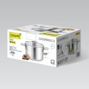 Garnek stalowy z pokrywką na indukcję gaz 20cm 3.4L MAESTRO MR-3521-20