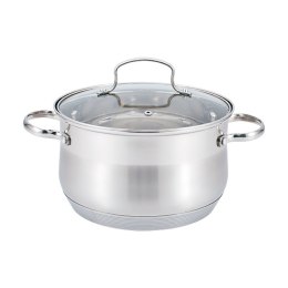 Garnek stalowy z pokrywką na indukcję gaz 20cm 3.9L MAESTRO MR-3512-20