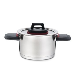 Garnek stalowy z pokrywką na indukcję gaz 22cm 4.2L MAESTRO MR-3530-22
