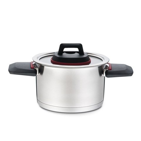 Garnek stalowy z pokrywką na indukcję gaz 24cm 5.5L MAESTRO MR-3530-24