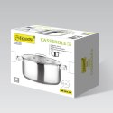 Garnek stalowy z pokrywką na indukcję gaz 24cm 6.0L MAESTRO MR-3514-24