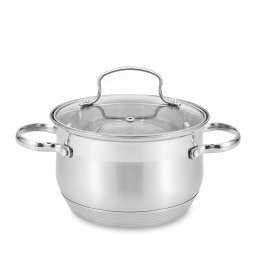 Garnek stalowy z pokrywką na indukcję gaz duży 26cm 8.2L MAESTRO MR-3512-26