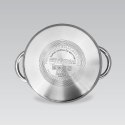 Garnek stalowy z pokrywką na indukcję gaz duży 26cm 8.2L MAESTRO MR-3512-26