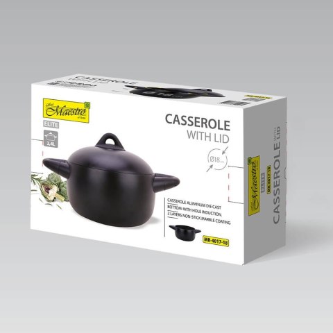 Garnek z pokrywką Kociołek na indukcję 18cm 2.2L MAESTRO MR-4017-18
