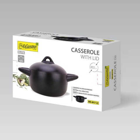 Garnek z pokrywką Kociołek na indukcję 22cm 4.0L MAESTRO MR-4017-22