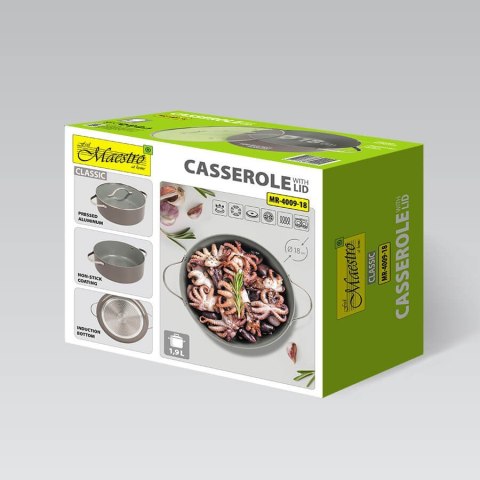 Garnek z pokrywką indukcja 18cm 1.9L mały MAESTRO MR-4009-18