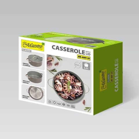 Garnek z pokrywką indukcja 20cm 2.3L MAESTRO MR-4009-20