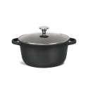 Garnek z pokrywką indukcja gaz 20cm 2.7L czarny MAESTRO MR-4027-20