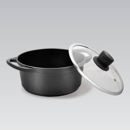 Garnek z pokrywką indukcja gaz 20cm 2.7L czarny MAESTRO MR-4320