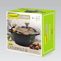 Garnek z pokrywką indukcja gaz 28cm 6.0L czarny marmurek MAESTRO MR-4228