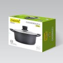 Garnek z pokrywką indukcja gaz 28cm 6.4L czarny MAESTRO MR-4328