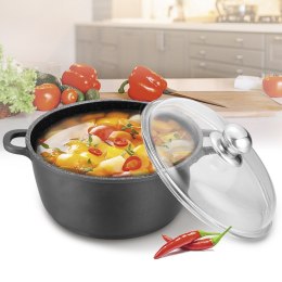 Garnek z pokrywką szklaną 28cm 5.8L MAESTRO MR-4628C