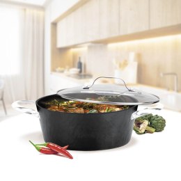 Garnek z pokrywką szklaną Rock Stone 20cm 2.2L MAESTRO MR-4420