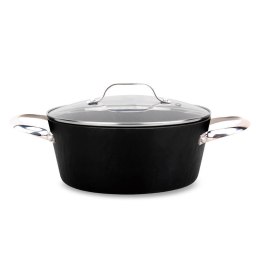 Garnek z pokrywką szklaną Rock Stone 28cm 5.8L MAESTRO MR-4428
