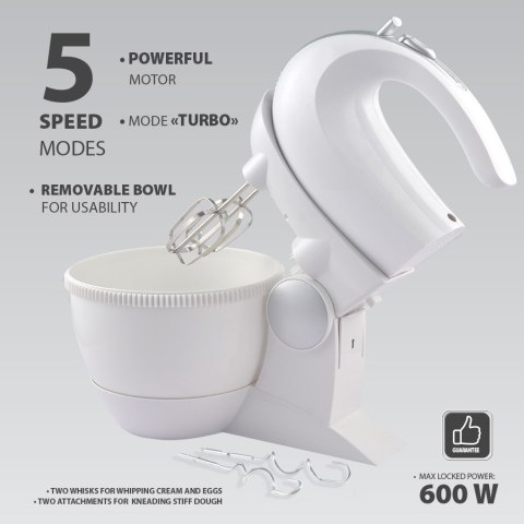 Mikser z misą obrotową 600W MAESTRO MR-556