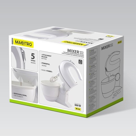 Mikser z misą obrotową 600W MAESTRO MR-556