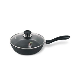 Patelnia z pokrywką indukcja gaz 20cm czarna MAESTRO MR-1205-20