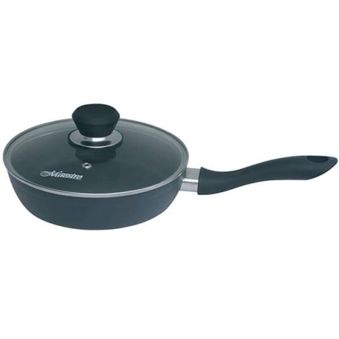 Patelnia z pokrywką indukcja gaz 24cm czarna MAESTRO MR-1205-24