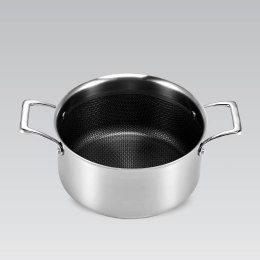Profesjonalny garnek stalowy z pokrywką indukcja gaz 20cm 3.1L MAESTRO MR-3504-20