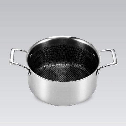 Profesjonalny garnek stalowy z pokrywką indukcja gaz 20cm 3.1L MAESTRO MR-3504-20