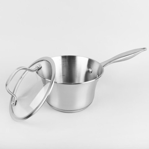 Rondel stalowy z pokrywką na indukcję gaz 16cm 1.25L MAESTRO MR-3505-16S