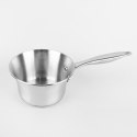 Rondel stalowy z pokrywką na indukcję gaz 16cm 1.25L MAESTRO MR-3505-16S