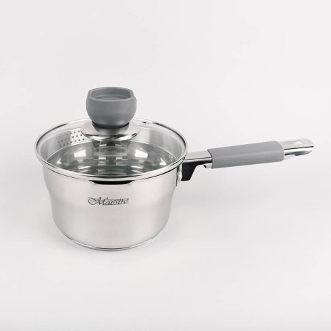 Rondel stalowy z pokrywką na indukcję gaz 16cm 1.7L MAESTRO MR-3507-16S