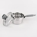 Rondel stalowy z pokrywką na indukcję gaz 16cm 1.7L MAESTRO MR-3507-16S