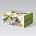Rondel stalowy z pokrywką na indukcję gaz 16cm 1.7L MAESTRO MR-3507-16S