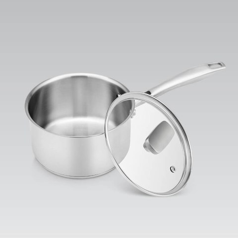 Rondel stalowy z pokrywką na indukcję gaz 16cm 1.7L MAESTRO MR-3521-16S