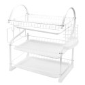 Suszarka do naczyń 3-poziomowa 53 x 25 x 49cm biała BRUNBESTE BB-4060