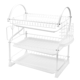 Suszarka do naczyń 3-poziomowa 53 x 25 x 49cm biała BRUNBESTE BB-4060