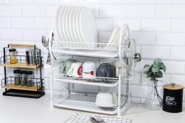 Suszarka do naczyń 3-poziomowa 53 x 25 x 49cm biała BRUNBESTE BB-4060