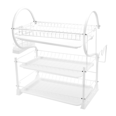 Suszarka do naczyń 3-poziomowa 53 x 25 x 49cm biała BRUNBESTE BB-4060