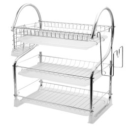 Suszarka do naczyń 3-poziomowa 53 x 25 x 49cm srebrna BRUNBESTE BB-4062