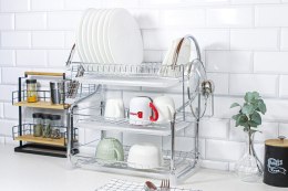 Suszarka do naczyń 3-poziomowa 53 x 25 x 49cm srebrna BRUNBESTE BB-4062