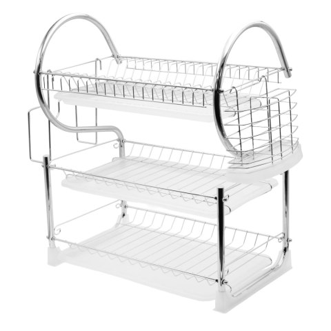 Suszarka do naczyń 3-poziomowa 53 x 25 x 49cm srebrna BRUNBESTE BB-4062