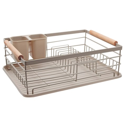 Suszarka do naczyń stojąca ociekacz na naczynia 42.5 x 32 x 15.5cm beżowa BRUNBESTE BB-3550