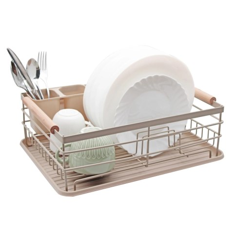 Suszarka do naczyń stojąca ociekacz na naczynia 42.5 x 32 x 15.5cm beżowa BRUNBESTE BB-3550