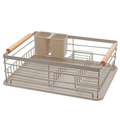 Suszarka do naczyń stojąca ociekacz na naczynia 42.5 x 32 x 15.5cm beżowa BRUNBESTE BB-3550