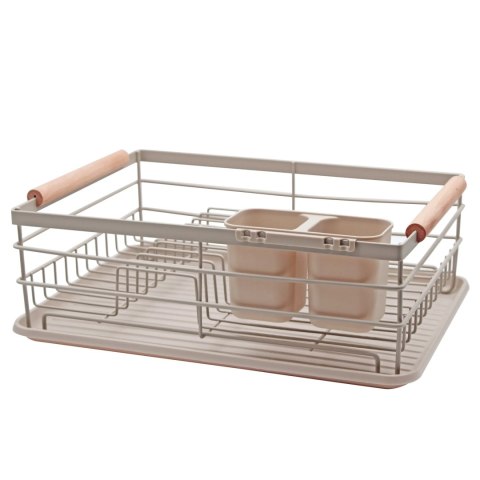 Suszarka do naczyń stojąca ociekacz na naczynia 42.5 x 32 x 15.5cm beżowa BRUNBESTE BB-3550