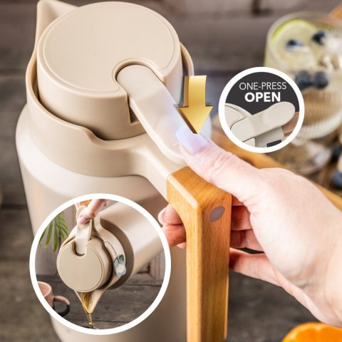 Termos konferencyjny, 2.0L, nierdzewna 304, BPA-Free, beżowy, KLAUSBERG KB-9014