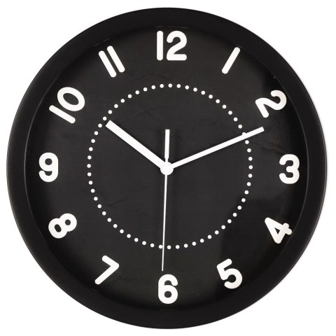 Zegar ścienny na ścianę do kuchni salonu czarny okrągły BRUNBESTE BB-1861