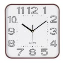 Zegar ścienny na ścianę do kuchni salonu kwadratowy biały 30CM BRUNBESTE BB-1866