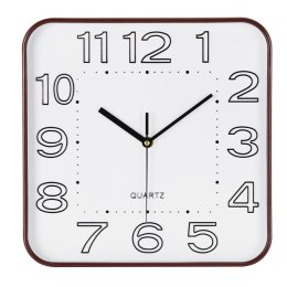 Zegar ścienny na ścianę do kuchni salonu kwadratowy biały 30CM BRUNBESTE BB-1866