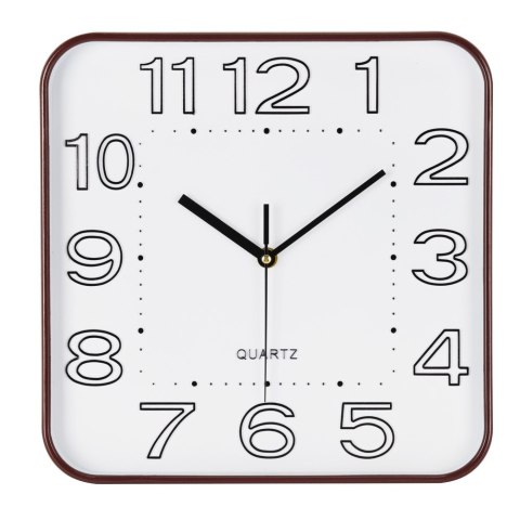 Zegar ścienny na ścianę do kuchni salonu kwadratowy biały 30CM BRUNBESTE BB-1866