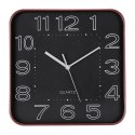 Zegar ścienny na ścianę do kuchni salonu kwadratowy czarny 30CM BRUNBESTE BB-1865