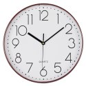 Zegar ścienny na ścianę do kuchni salonu kwarc biały okrągły 30CM BRUNBESTE BB-1872