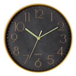 Zegar ścienny na ścianę do kuchni salonu kwarc czarny okrągły 30CM BRUNBESTE BB-1873