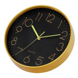 Zegar ścienny na ścianę do kuchni salonu kwarc czarny okrągły 30CM BRUNBESTE BB-1873